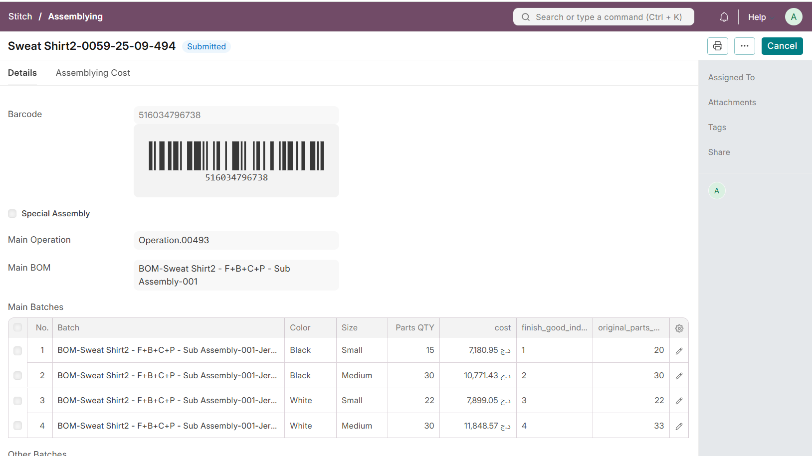 Stitch Production ERP